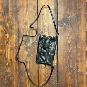 Small, leather HOBO black purse